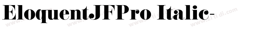 EloquentJFPro Italic字体转换